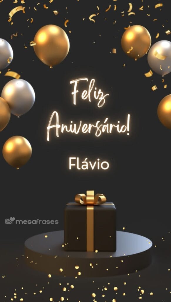 Parabéns e felicitações de aniversário para Flávio